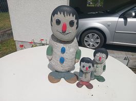 Steinfiguren / Gartenfiguren aus Flusssteinen / Gartenzwerge