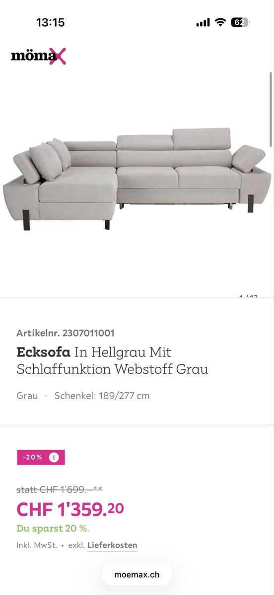 Divani: Sofa Grau GRATIS – Usato da Kirchdorf BE venduto da jsa_g 4