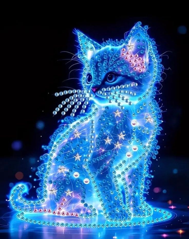 Kit bricolage: Diamond Painting : Katze  20x20cm – Nuovo e nell'imballaggio originale da Teufenthal AG venduto da MeineSchatztruhe