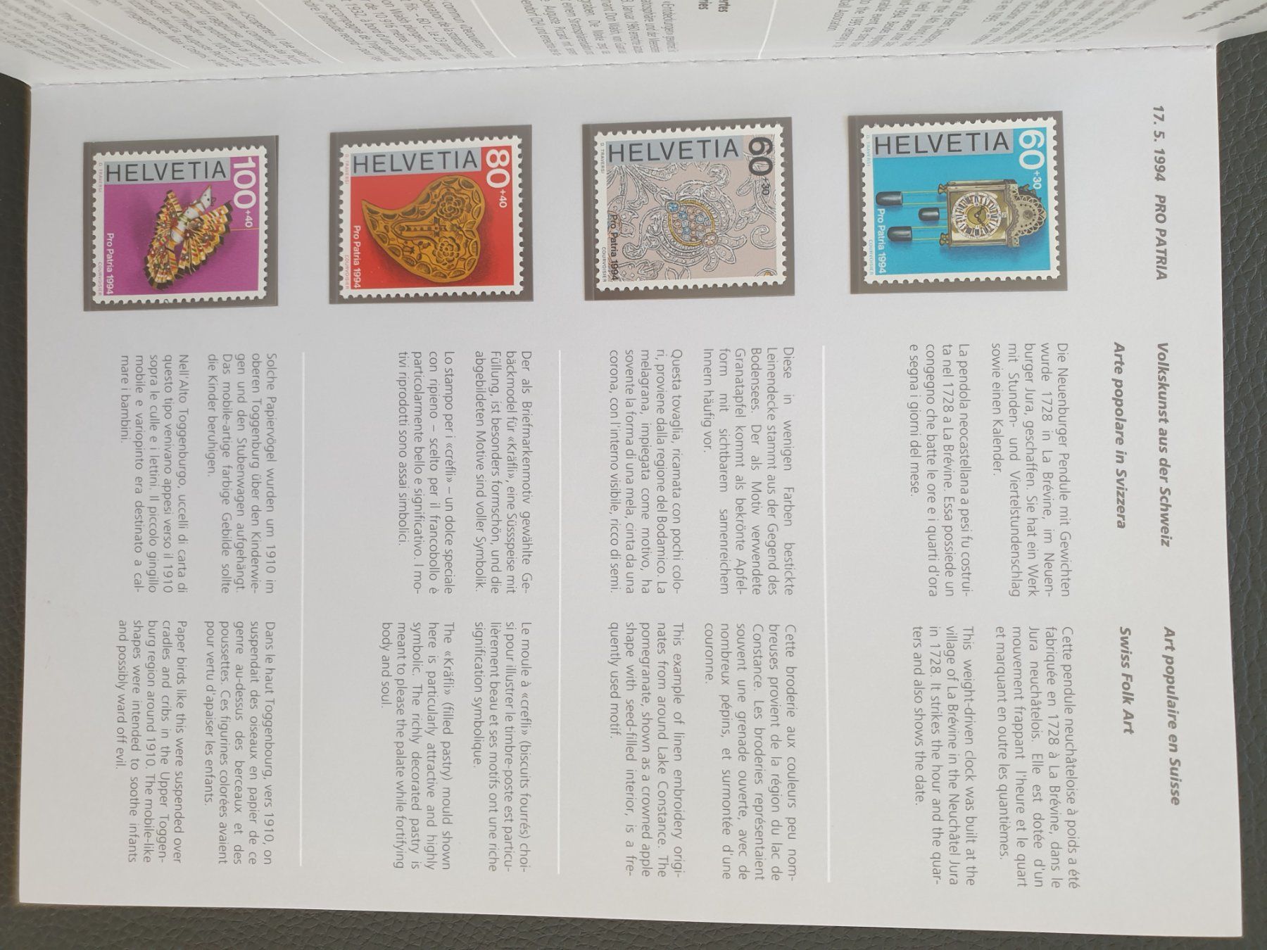 Alle Briefmarken: Jahresbuch CH Briefmarken 1994 postfrisch Top – Neu (gemäss Beschreibung) aus Frauenfeld von Kasico 5