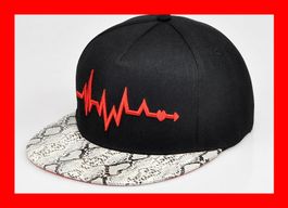 Basecap EKG Puls Pulsmesser Schwarz Arzt Doktor Spital Herz