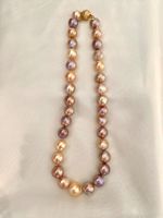 einzigartige Barock Süsswasserperlen Kette 18k Gold