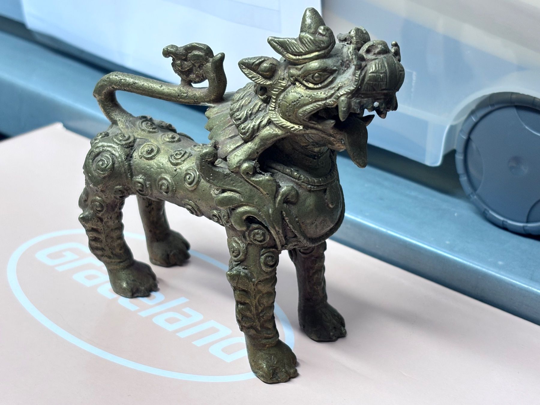 Sculture & Statue: Antike chinesische Bronze Foo Dog Figur Statue Deko – Usato da Zürich venduto da engebrunau 1