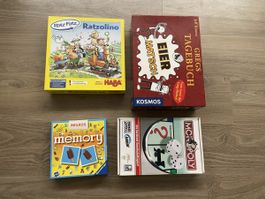 Lot 4 Spiele auf Deutsch: HABA, Monopoly, Gregs Tagebuch