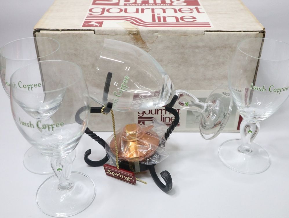 Spring Irish Coffee Set mit Spiritusbrenner unbenutzt swiss (Neu ...