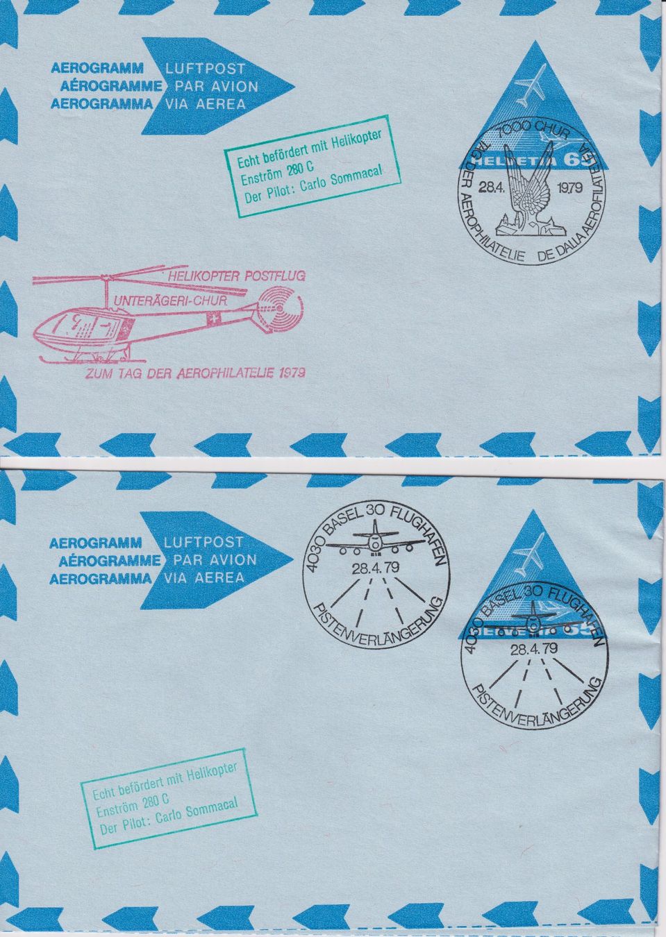 Alle Briefmarken: Helikopter-Post – Gebraucht aus Bellach von qsearch 1
