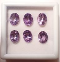 Natur Amethyst Edelstein | Augenrein | Oval Schliff | 9x7 mm