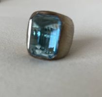 Topaz, Fassung Weissgold und Silber