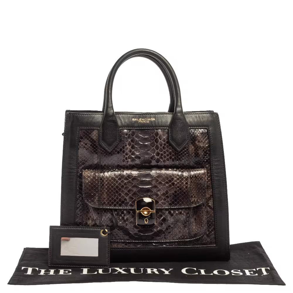 Balenciaga Sacs femmes: Balenciaga Python Handbag Black Purple  - Like New – Neuf (Voir description) à Safenwil par Flower_Boutique 8