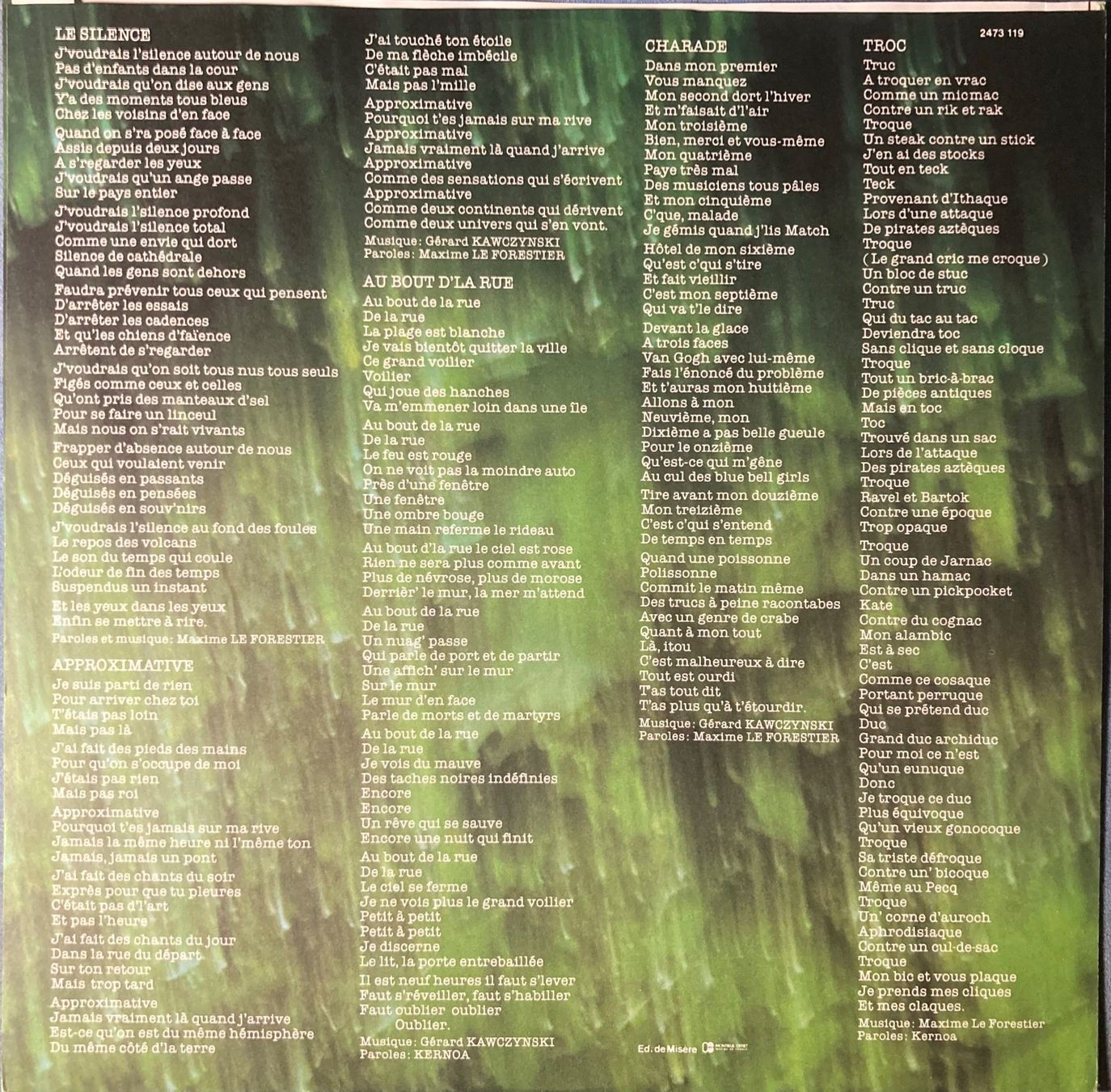 Dischi in vinile: MAXIME LE FORESTIER - LES RENDEZ-VOUS MANQUÉS – Usato da Poliez-Pittet venduto da Newtown-Records 2