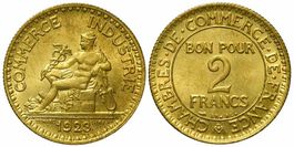 Frankreich, 2 Francs 1923