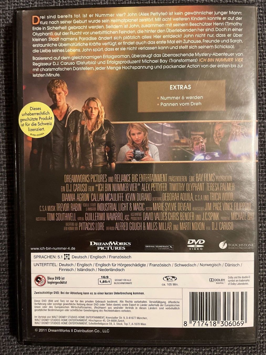 Tutti i DVDs: [DVD] Ich Bin Nummer Vier (2011) – Usato da Frasnacht venduto da GracyStore 1