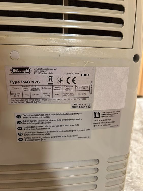 De'Longhi Klimageräte: De'Longhi Pinguino Klimagerät – Gebraucht aus Zürich von xEviL 5