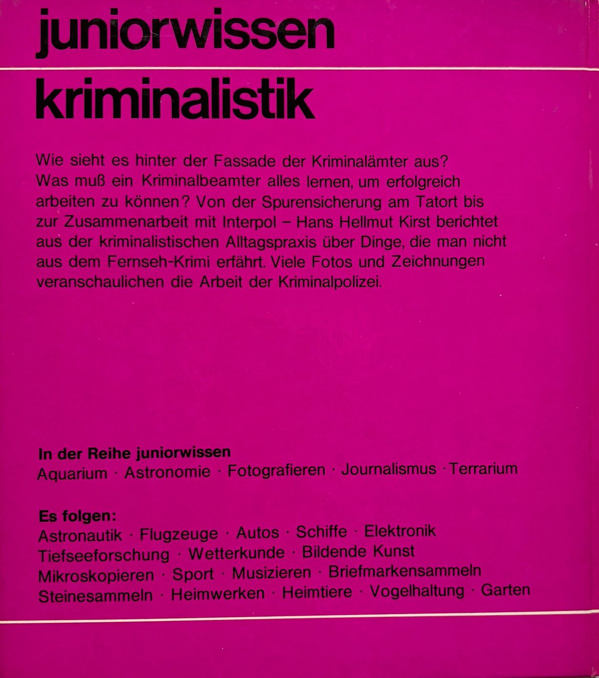 Libri: juniorwissen kriminalistik – Usato da Sarnen venduto da Livres 1