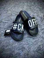 Badeschuhe F##CK OFF schwarz Grösse 42 neu