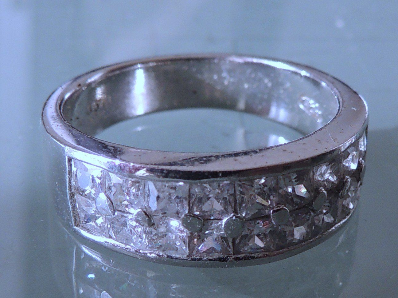 Anelli: Rhodinierter Silber 925 Fingerring Gr. 56 – Usato da Waldenburg venduto da schaller707 1
