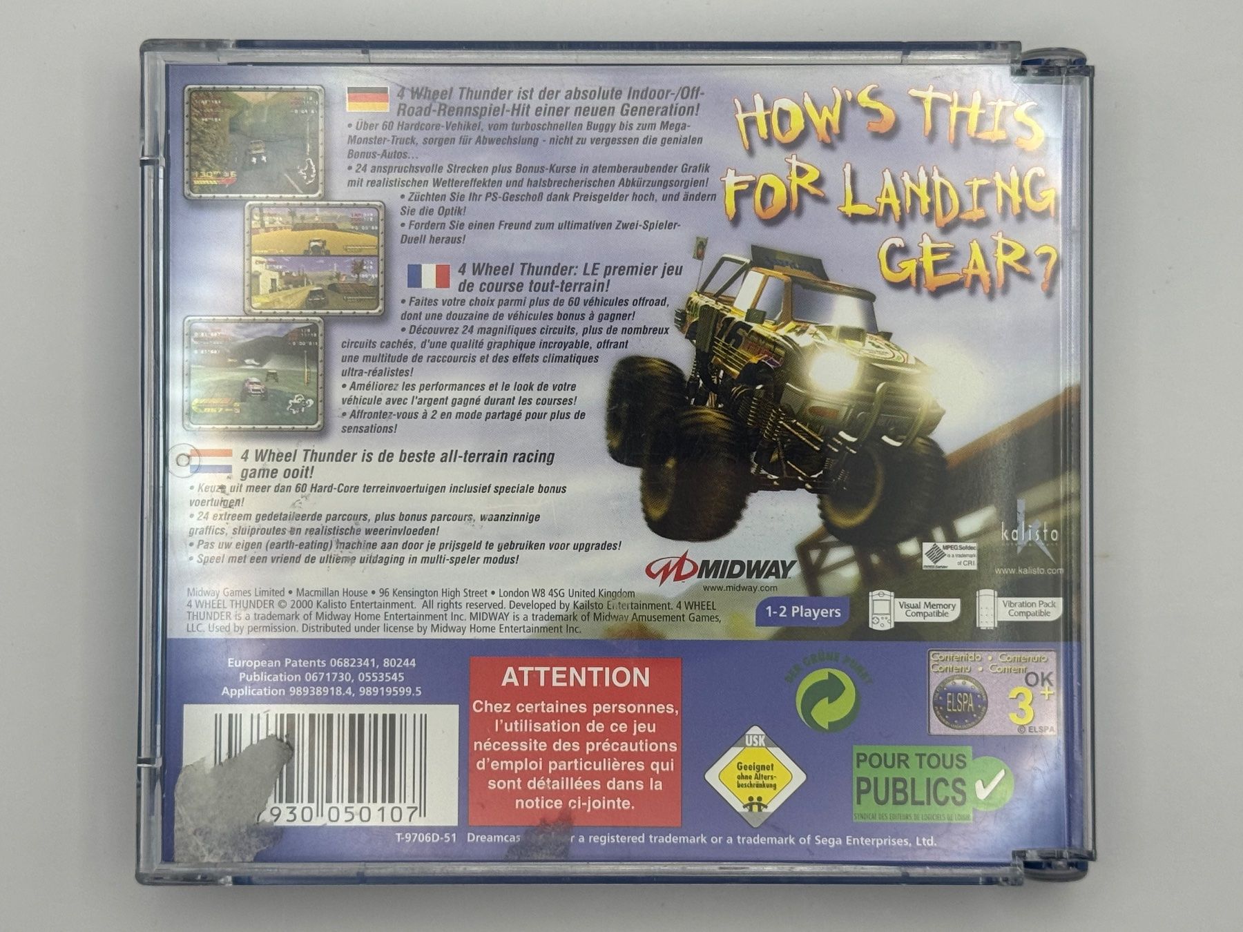 Sega Jeux: Dreamcast 4 Wheel Thunder – D'occasion à Bettlach par awi_7jcb 1