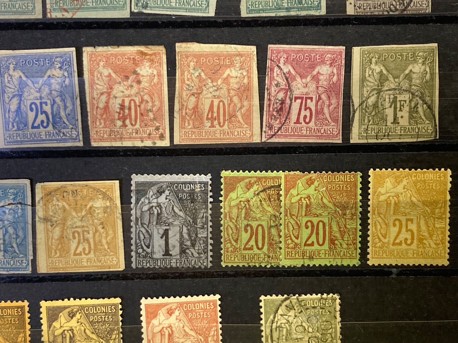 Tutti i francobolli: Konvolut Frankreich Colonies Postes – Usato da Bern venduto da Zauberkoenigin 5