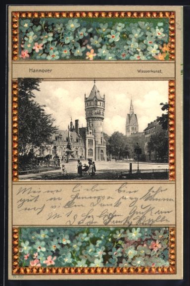 Cartoline postali: Grusskarten-AK Hannover, Ortspartie mit  – Usato da Berlin venduto da bartko-reher
