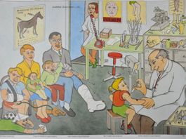 Schulwandbild Nr. 226: "Beim Arzt (Impfung)" @duss