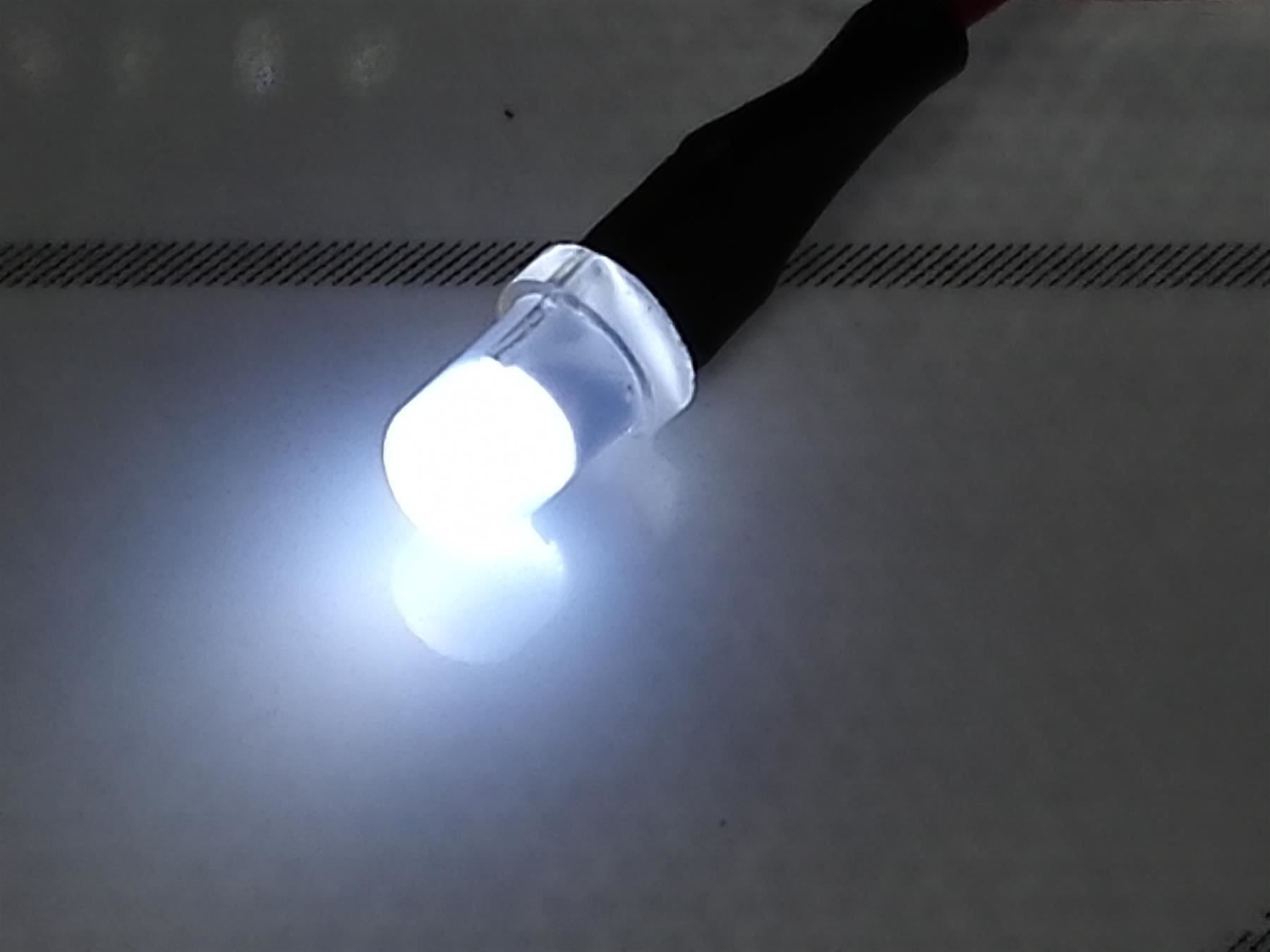Elektronikbauteile: LED 3mm, diffus kaltweiss, verkabelt 12V – Neu (gemäss Beschreibung) aus Luzern von Salefactory 1