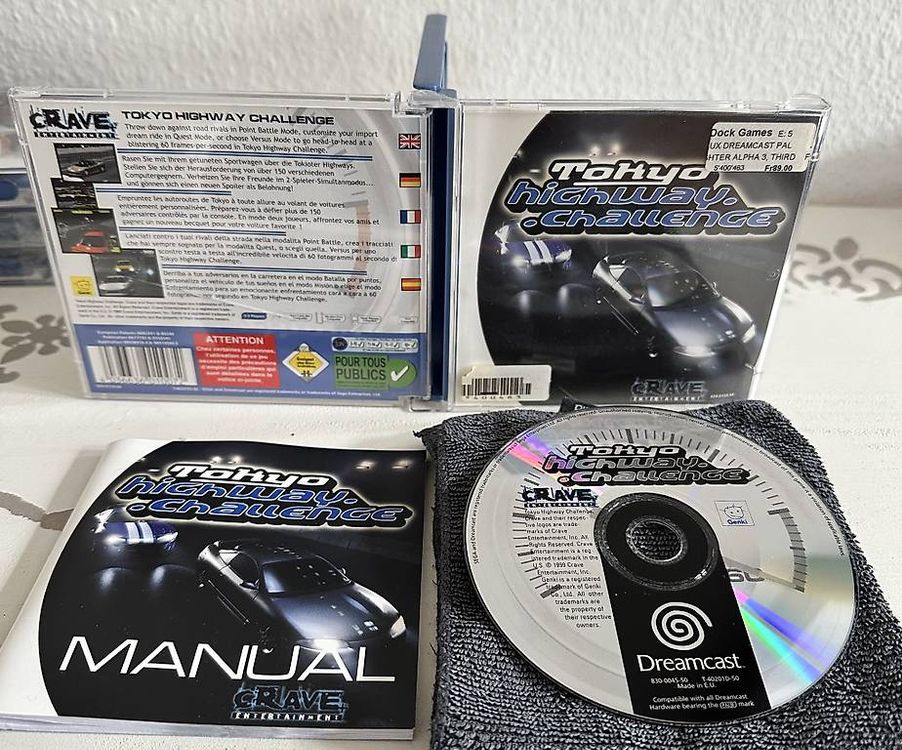 Jeu Tokyo Highway Challenge Sur Dreamcast, PAL, Complet, Boîtier Bon état