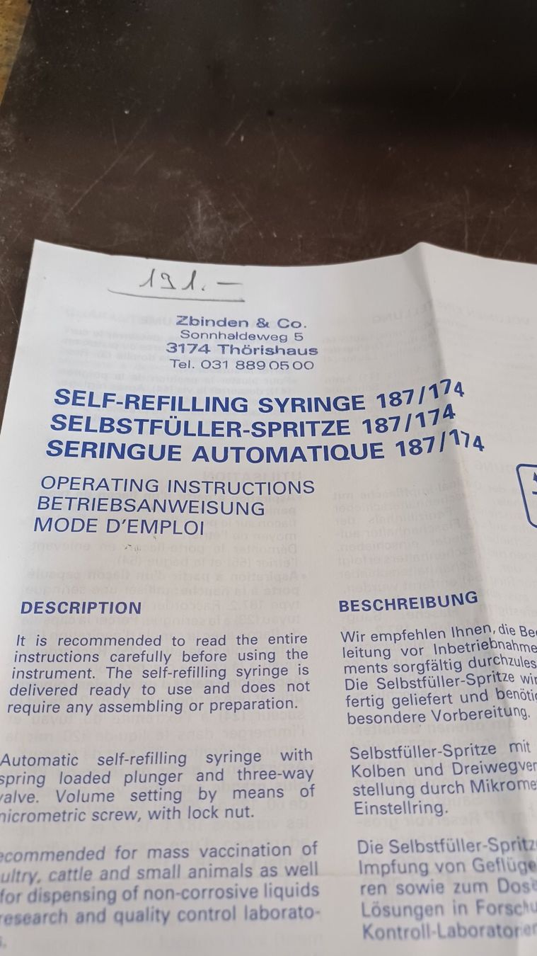 Medizinaltechnik: Sobidoss Spritze – Neu (gemäss Beschreibung) aus seftigen von 660smc 2