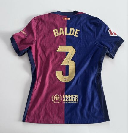 Alejandro Balde Match worn Fc Barcelona signiert
