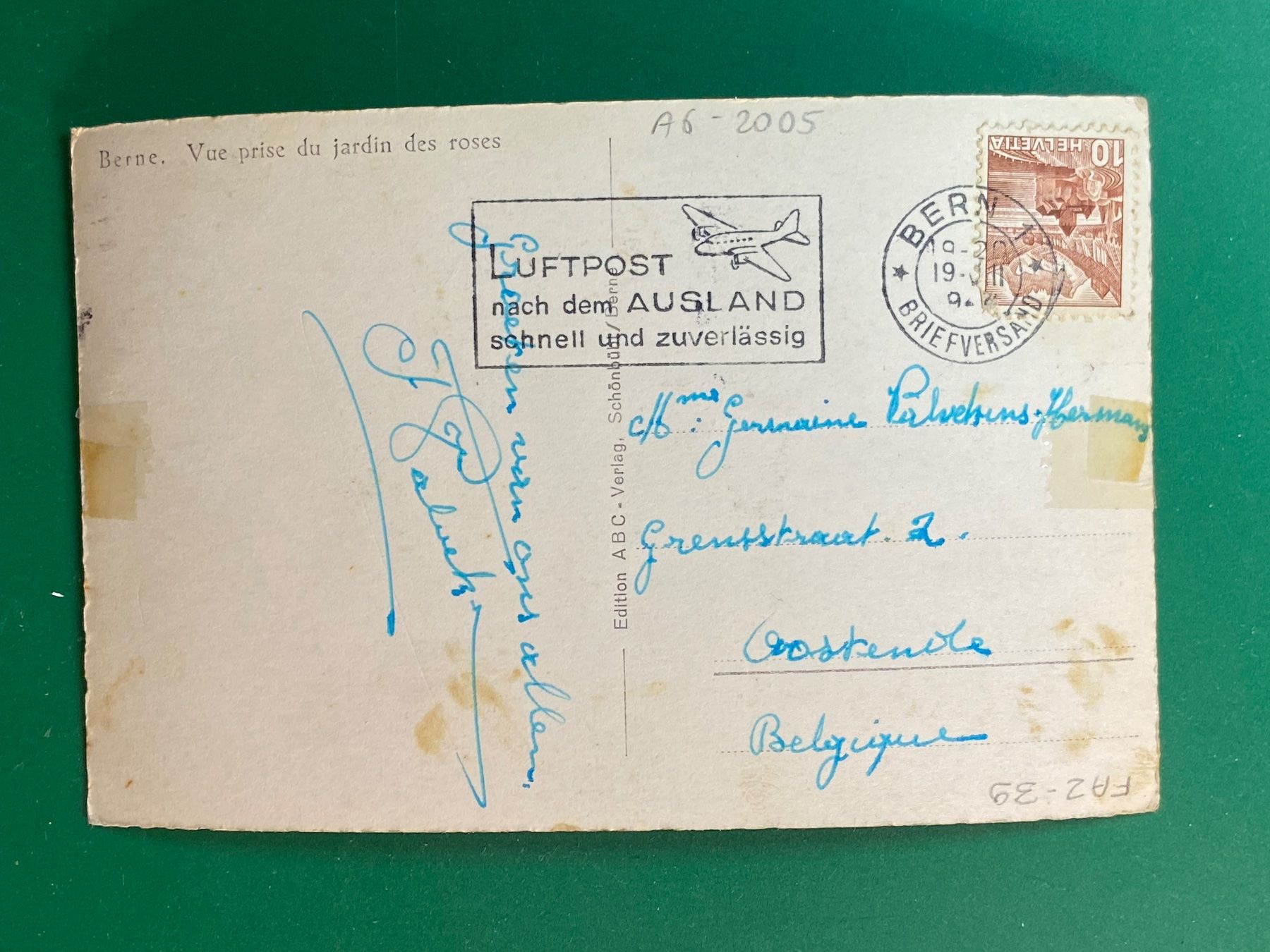 Cartoline postali: Bern - Ausblick vom Rosengarten – Usato da Steg VS venduto da _vinci_ 1