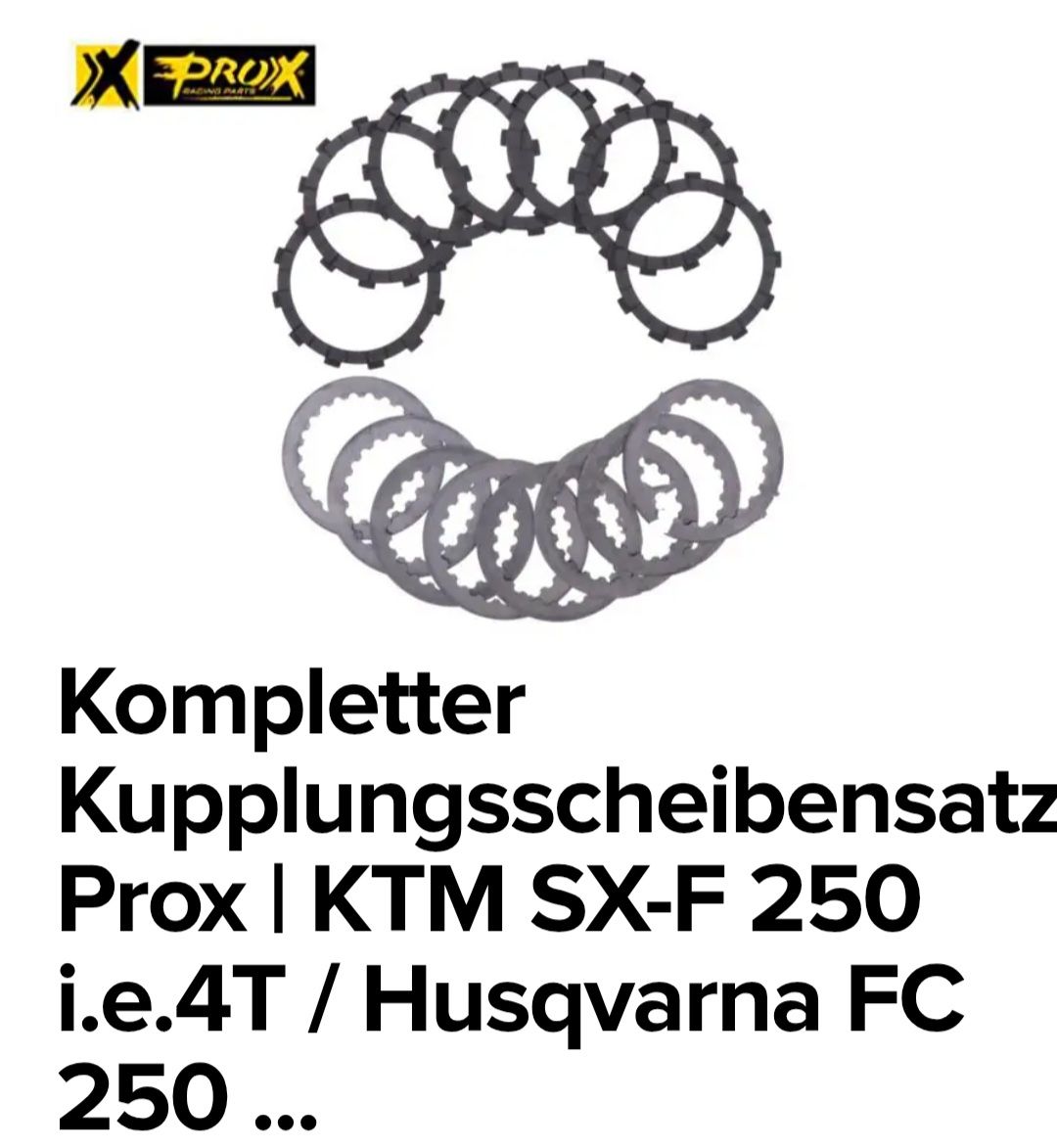 Alle Motorradersatzteile: KTM SX-F Kupplungssatz – Gebraucht aus Merenschwand von ___niggi___