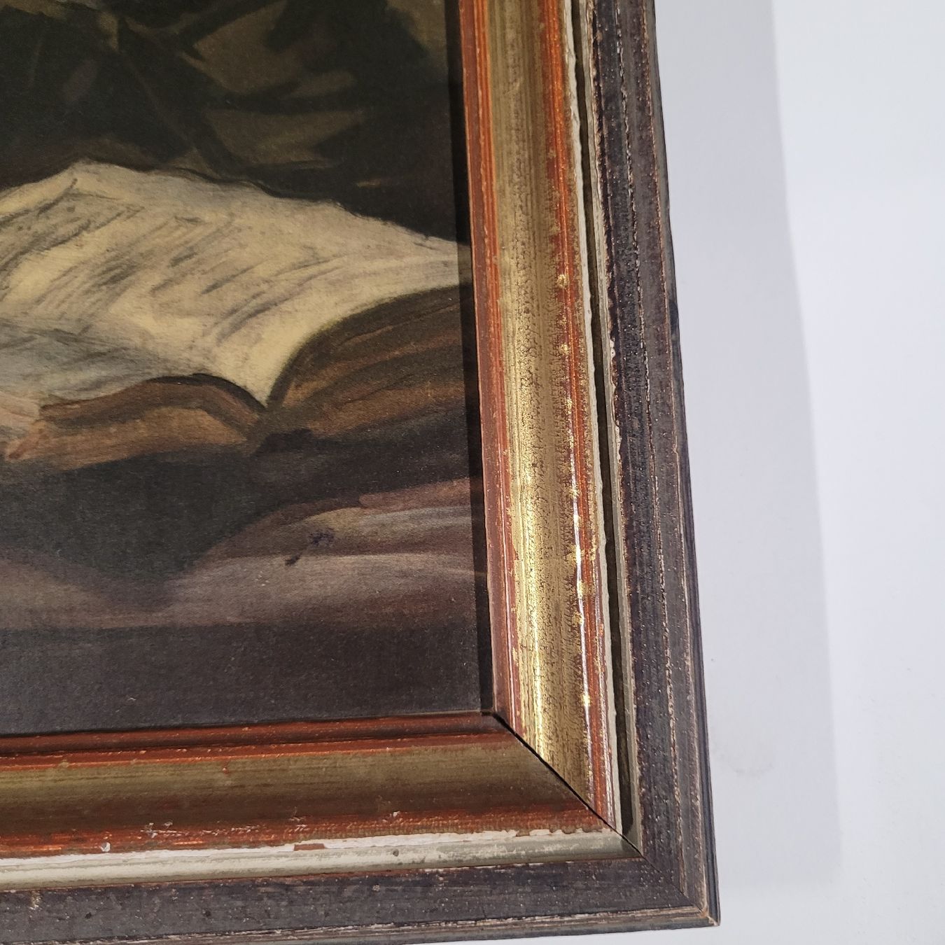 Dipinti: altes Bild Gemälde lesender Knabe – Usato da Reichenburg venduto da AK307 2