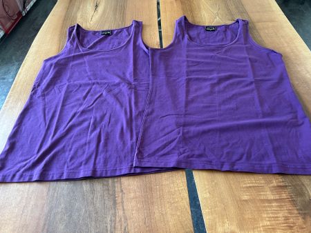 2er Set lila Sommer Tops, Gr. L