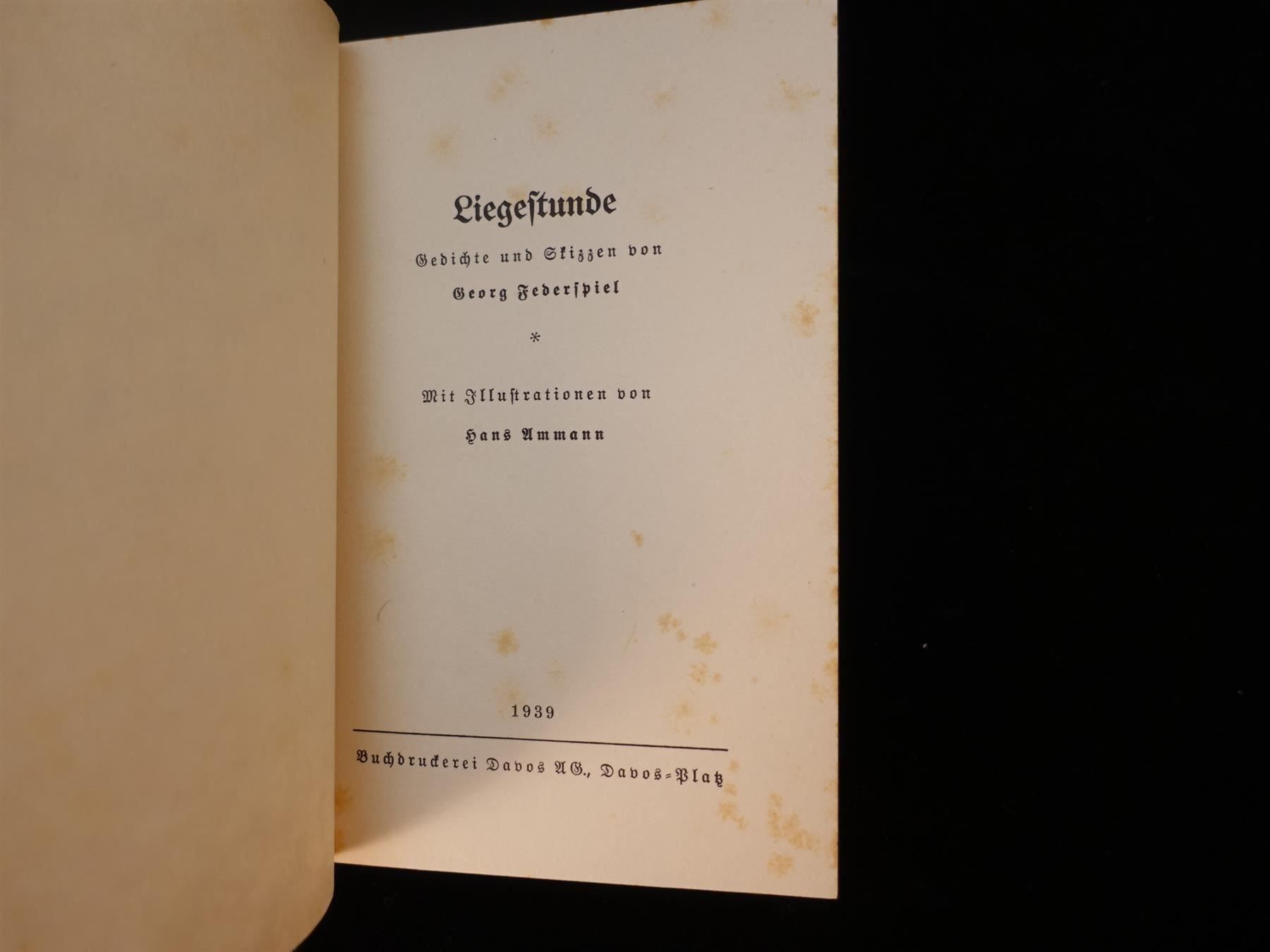 Altro per la casa: Georg Federspiel / Liegestunde / Ammann – Usato da Gutenswil venduto da Optico 1
