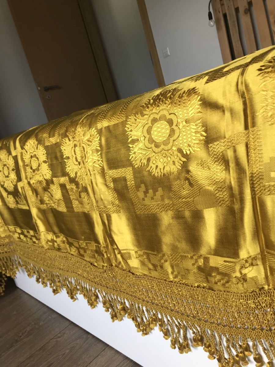 Coperte: Couverture de lit dorée vintage avec franges. Déco chic ✨ – Nuovo (secondo la descrizione) da Grimisuat venduto da eliseba88 5