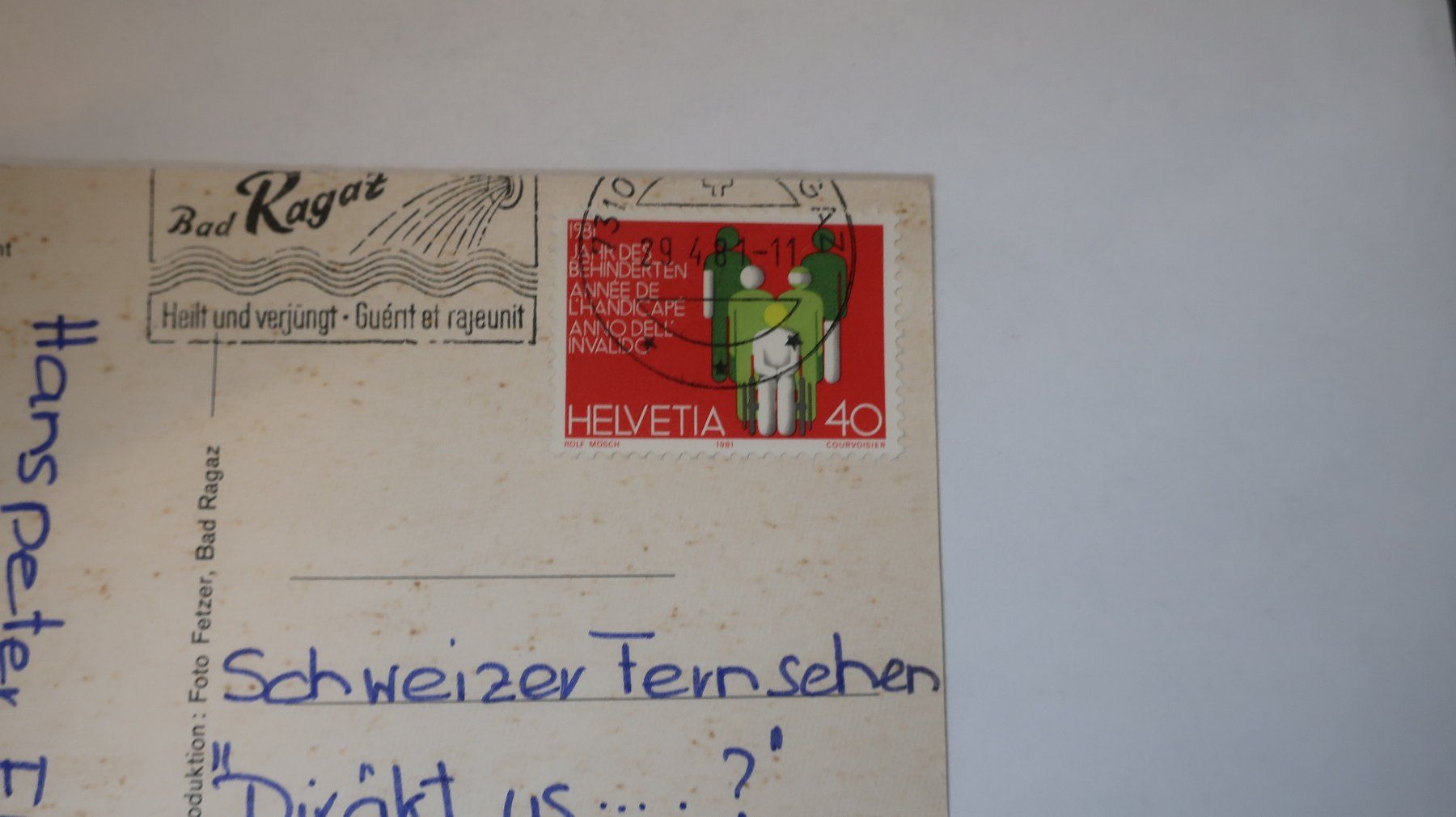 Ansichtskarten: Bad Ragaz Taminaschlucht 1981 – Gebraucht aus Cormoret von Pascalll2001 3