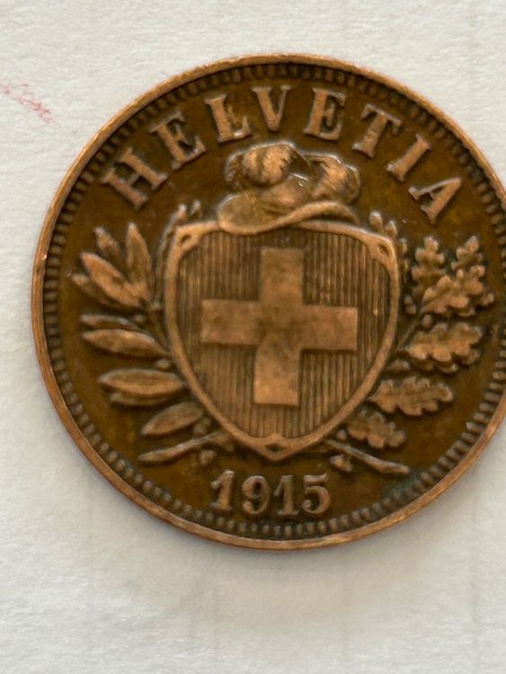 Tutti le monete: 1 mal 2 Rappen 1915 – Usato da herisau venduto da hb_gold 1