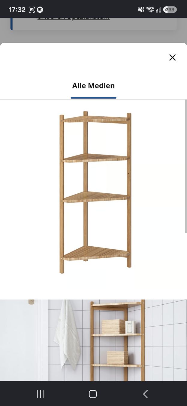 Scaffali: Ikea Eckregal Bambus 4 Fächer – Usato da Lausanne venduto da len_vc5x 1