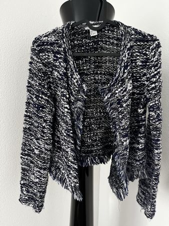 Strickjäckli blau/weiss/schwarz Gr. S/M H&M