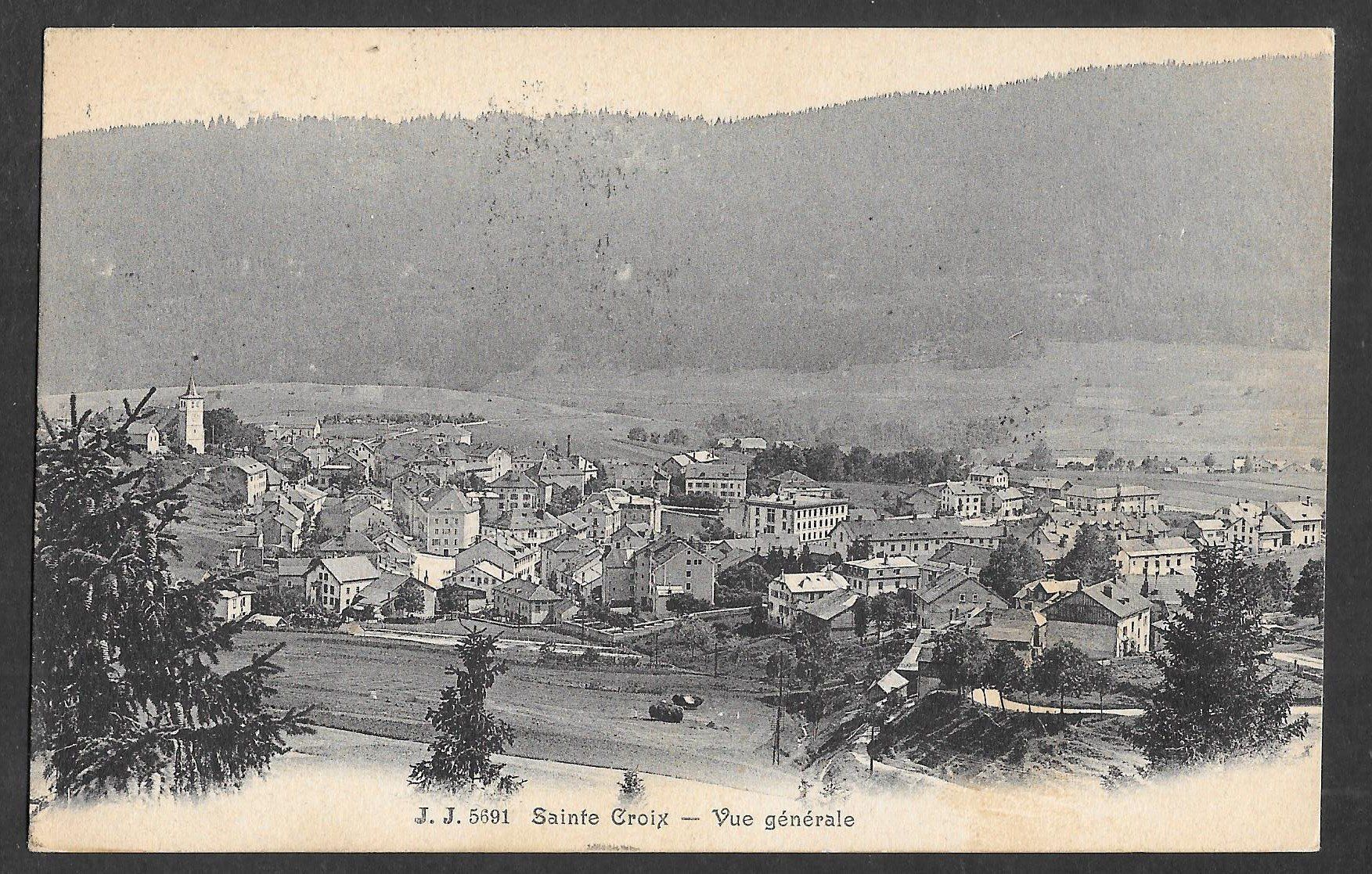 Ansichtskarten: Sainte Croix Vue générale – Gebraucht aus Olten von clotaldi