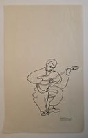 Lill Tschudi Original Zeichnung handsigniert 39x23cm