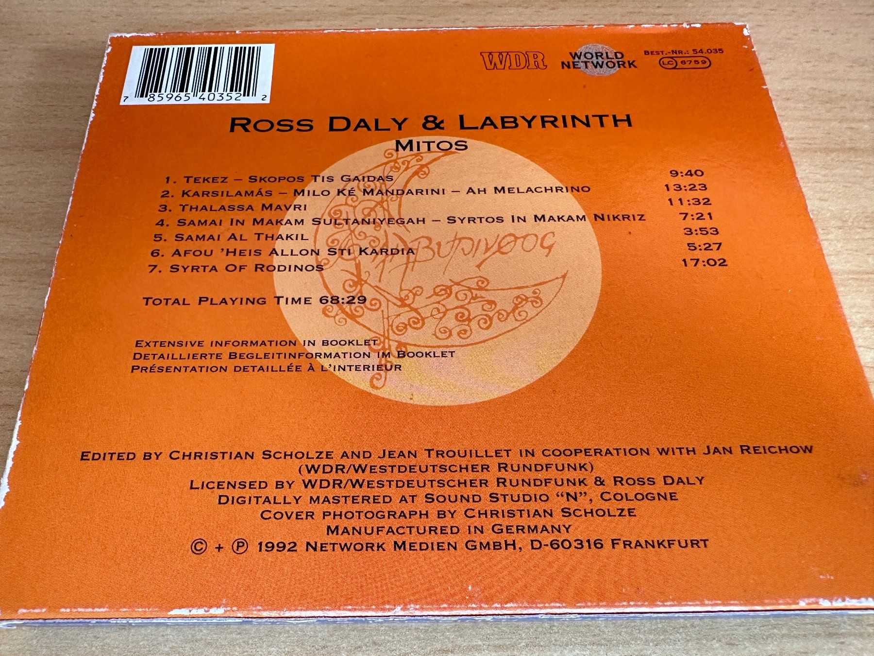 CDs: Ross Daly & Labyrinth – Eurasia: Mitos – Gebraucht aus Rikon im Tösstal von Alpenmutz 1