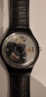 Swatch Automatic Skeleton Uhr schwarzes Lederband
