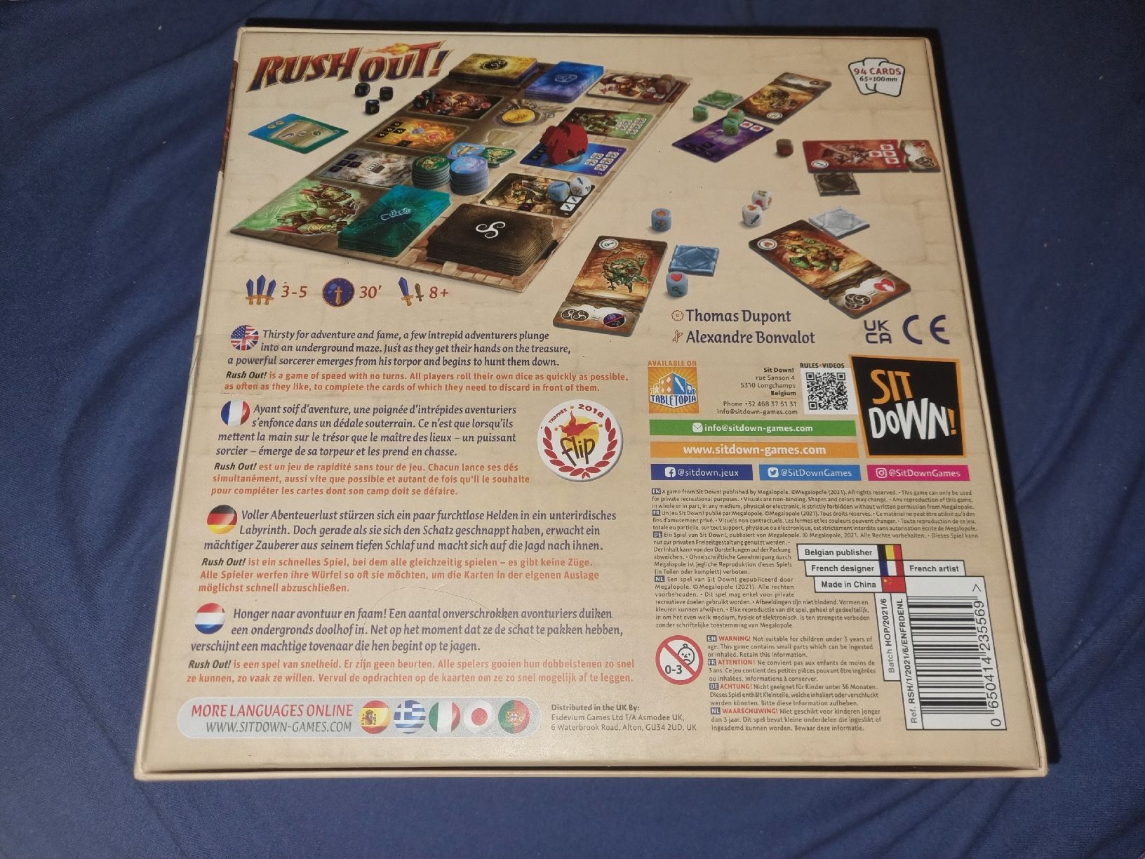 Giochi: Jeu de société Rush Out! Bon état, complet – Usato da Fribourg venduto da jarmilka 1