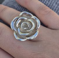 Silber Blumenring