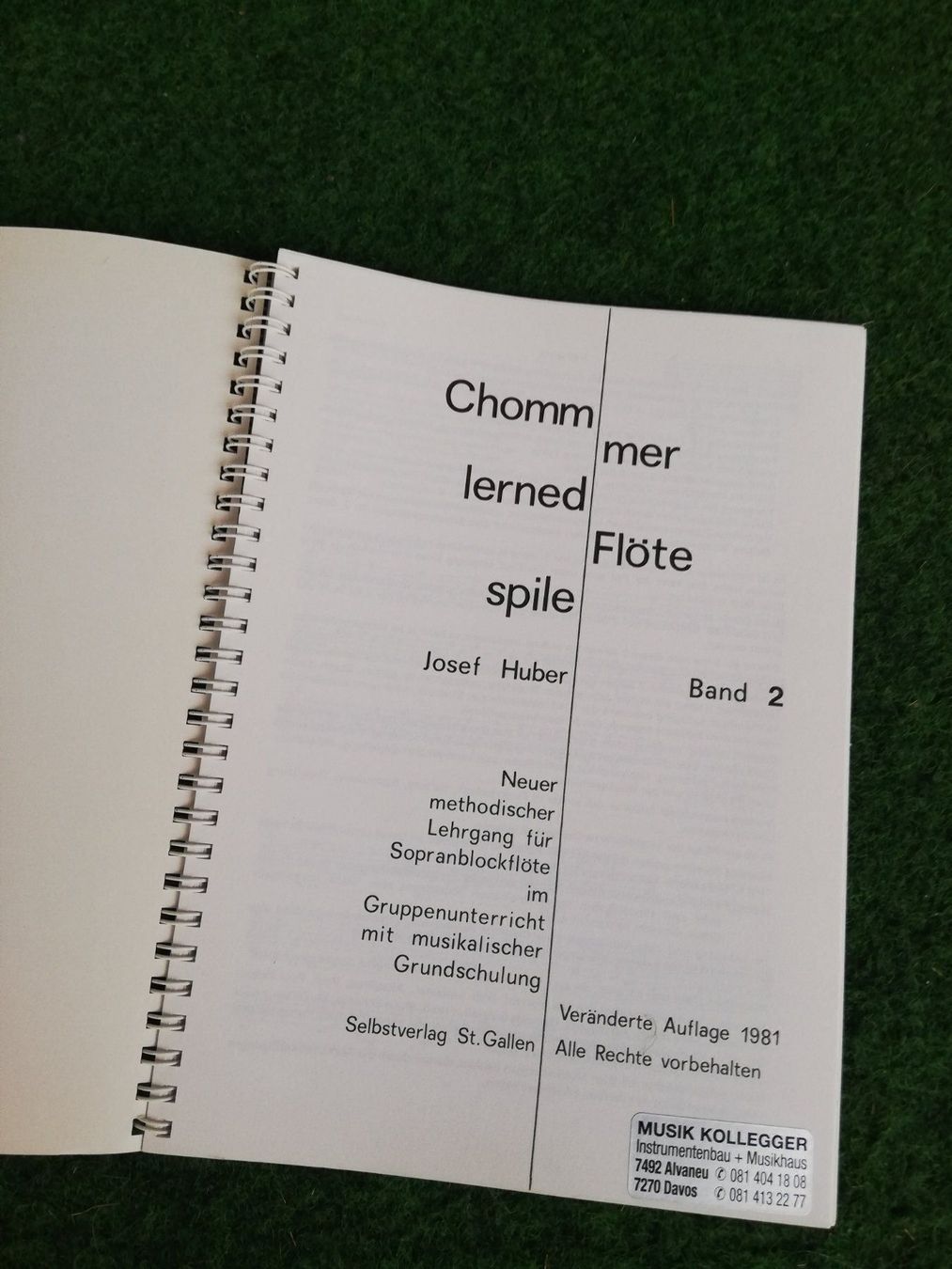 Strumenti musicali: Chomm mer lerned Flöte spile  Blockflöte – Nuovo (secondo la descrizione) da Davos-Platz venduto da musikhauskollegger 1