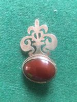 Broche argent ethnique signé