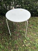 IKEA ROXO Gartentisch weiss Durchmesser 64cm Höhe 72cm 