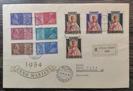 TR65 Enveloppe + Timbre Vatican 1954