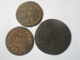 3 Uralte Kantonsmünzen