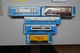 1 Lot 5 Märklin Güterwagen/Kesselwagen HO Neu in OVP